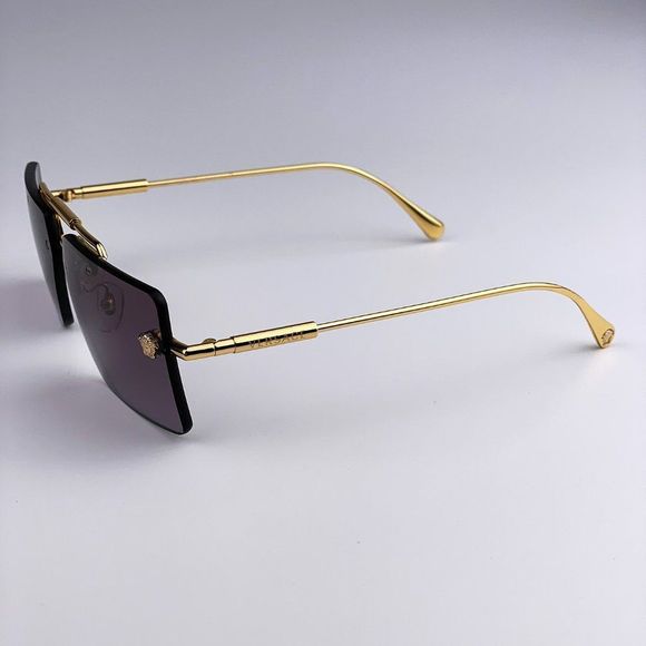 Versace VE2245 10028H Sunglasses Gold Violet Rectangle Unisex - Picture 4 of 10